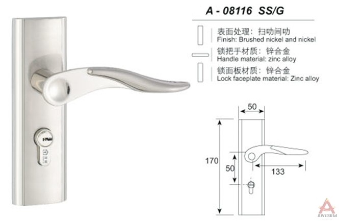 Awesum High Quality Modern Small-size Lock A08112SSG
